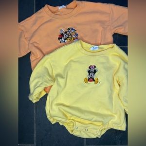 Disney Sweatshirt Romper - Yellow